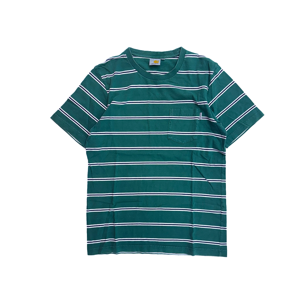 Carhartt Green Striped Pocket Tee (M)