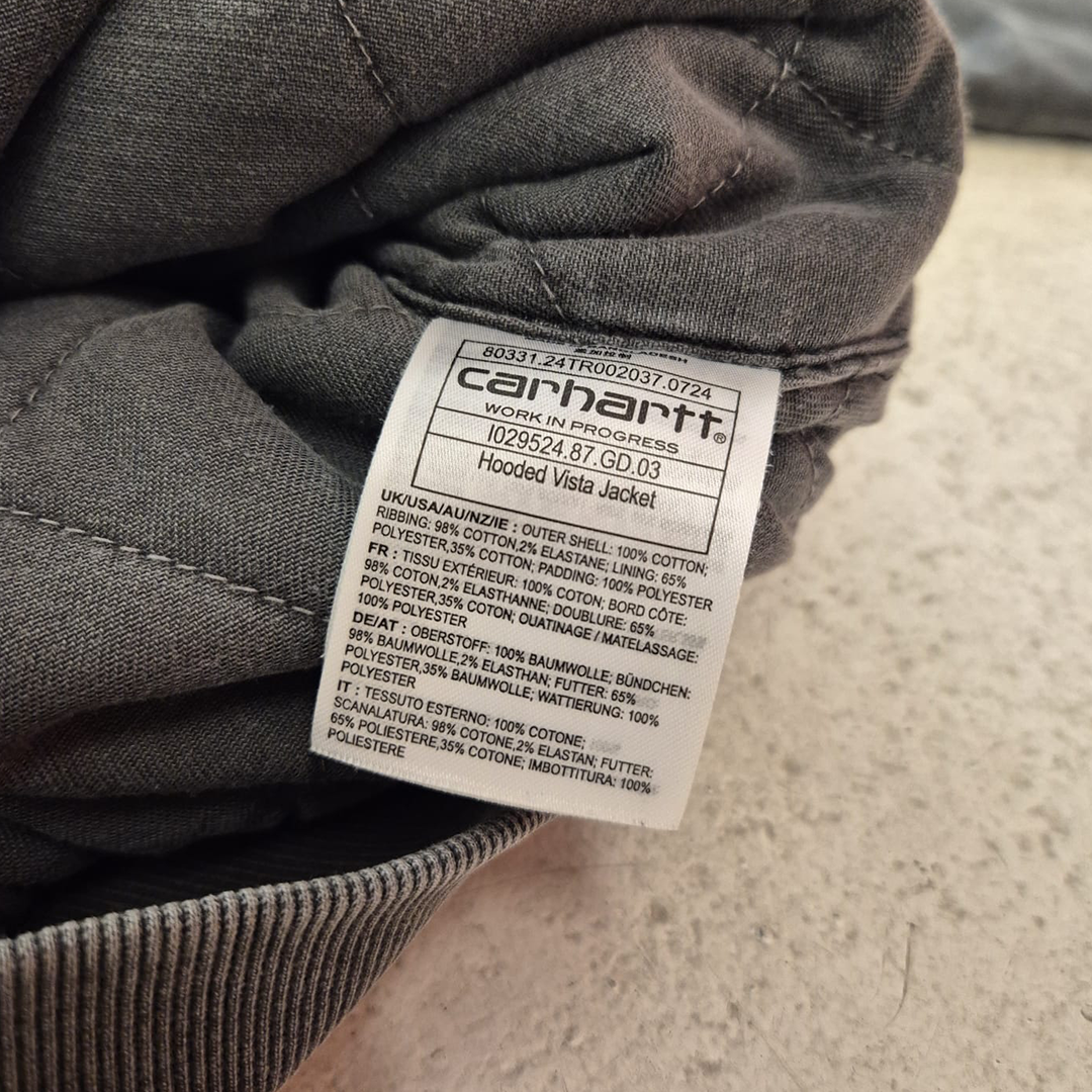 Carhartt Hooded Vista Jacket Washed Black (S)