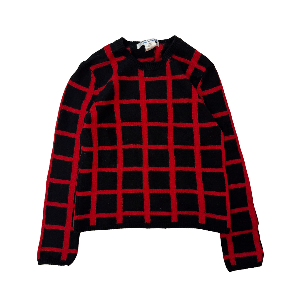 CDG Red and Black Check Knit (S)