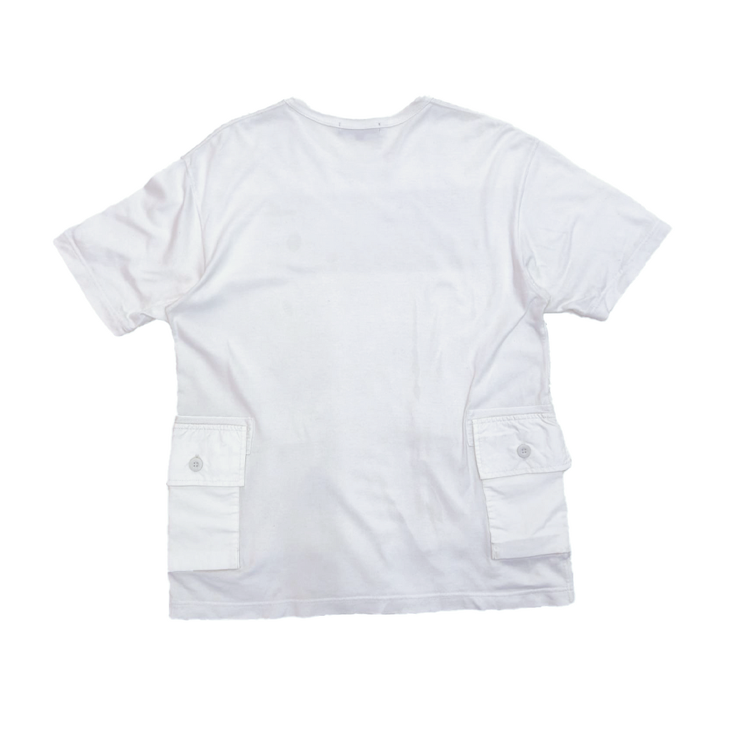CDG Homme Side Pocket White Tee (S)