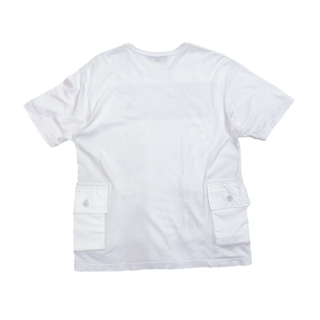 CDG Homme Side Pocket White Tee (S)