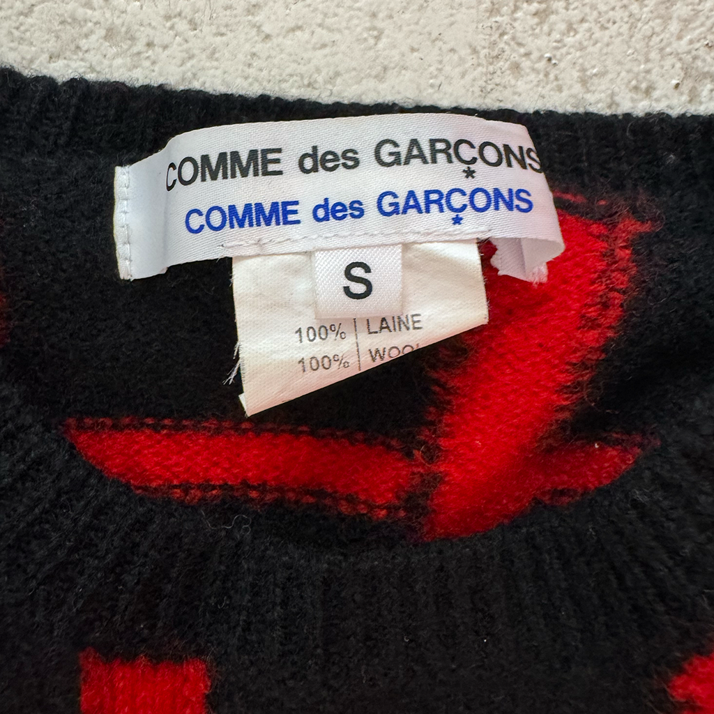 CDG Red and Black Check Knit (S)