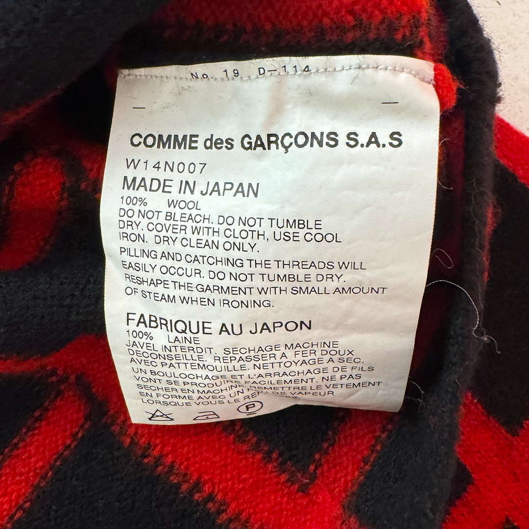 CDG Red and Black Check Knit (S)