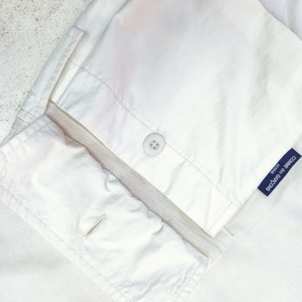 CDG Homme Side Pocket White Tee (S)