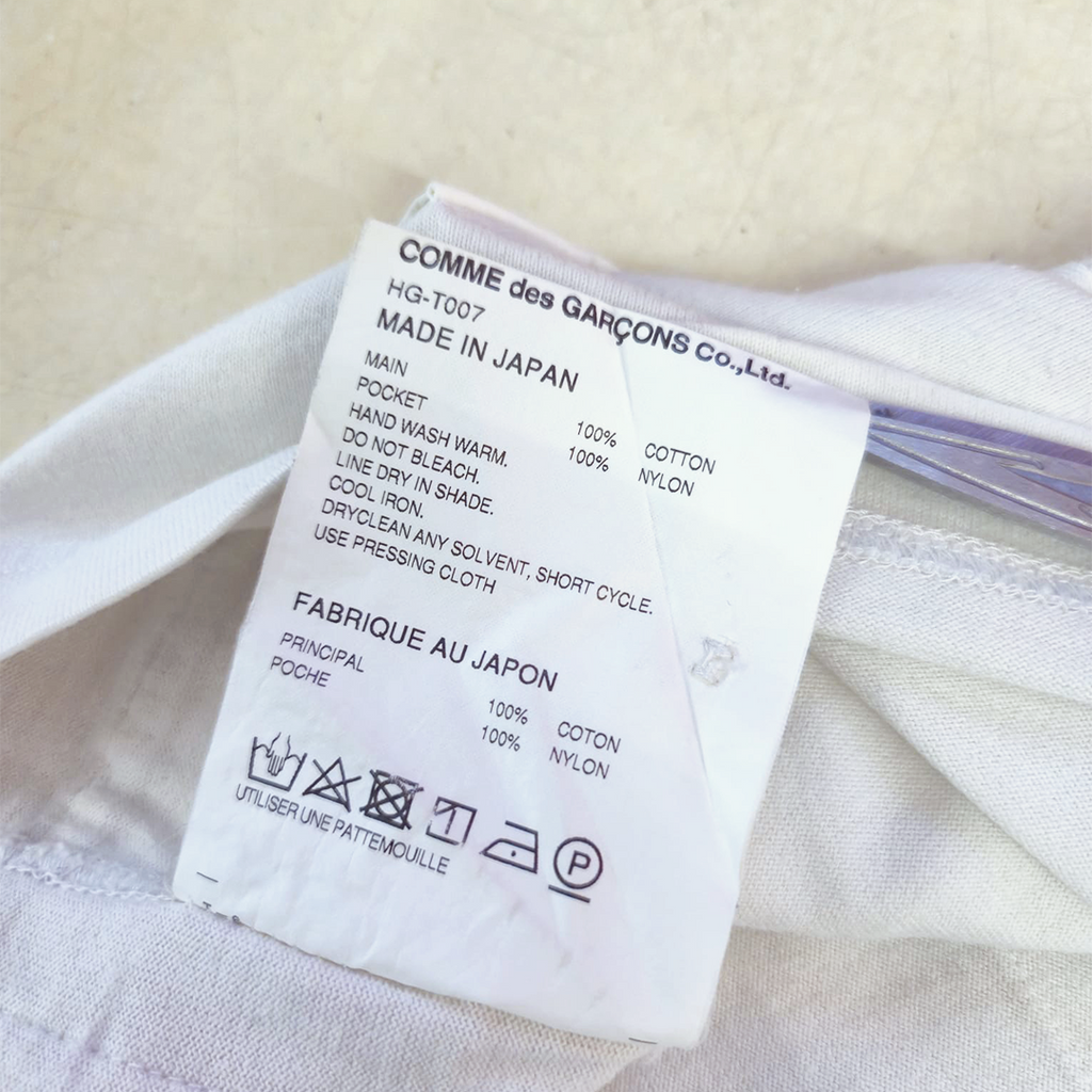 CDG Homme Side Pocket White Tee (S)