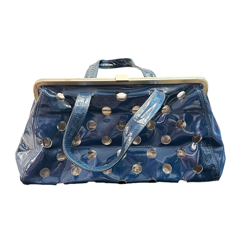 CDG Junya Watanabe Enamel Dot Blue Hand Bag