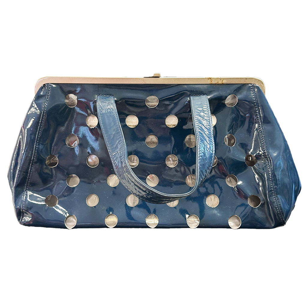 CDG Junya Watanabe Enamel Dot Blue Hand Bag