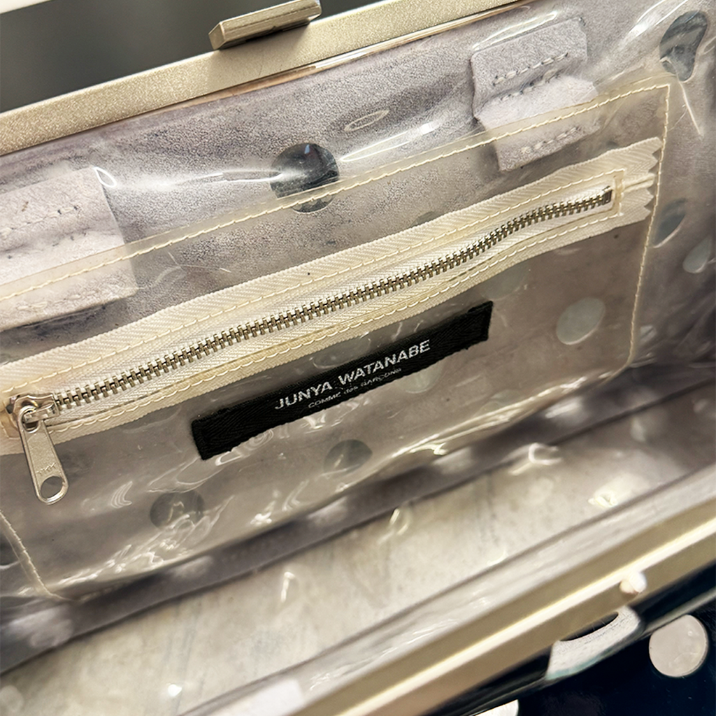 CDG Junya Watanabe Enamel Dot Blue Hand Bag