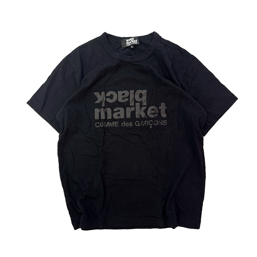 CDG Black Market Black Tee (L)