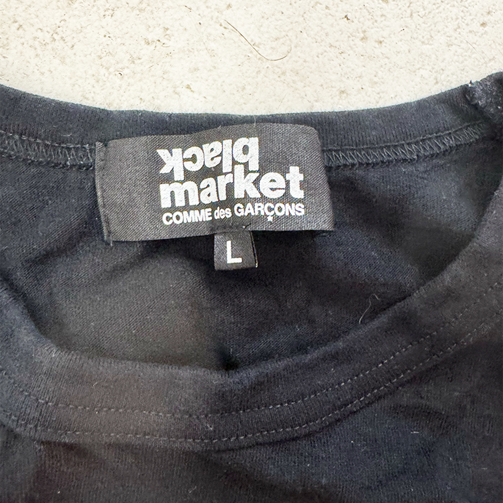 CDG Black Market Black Tee (L)