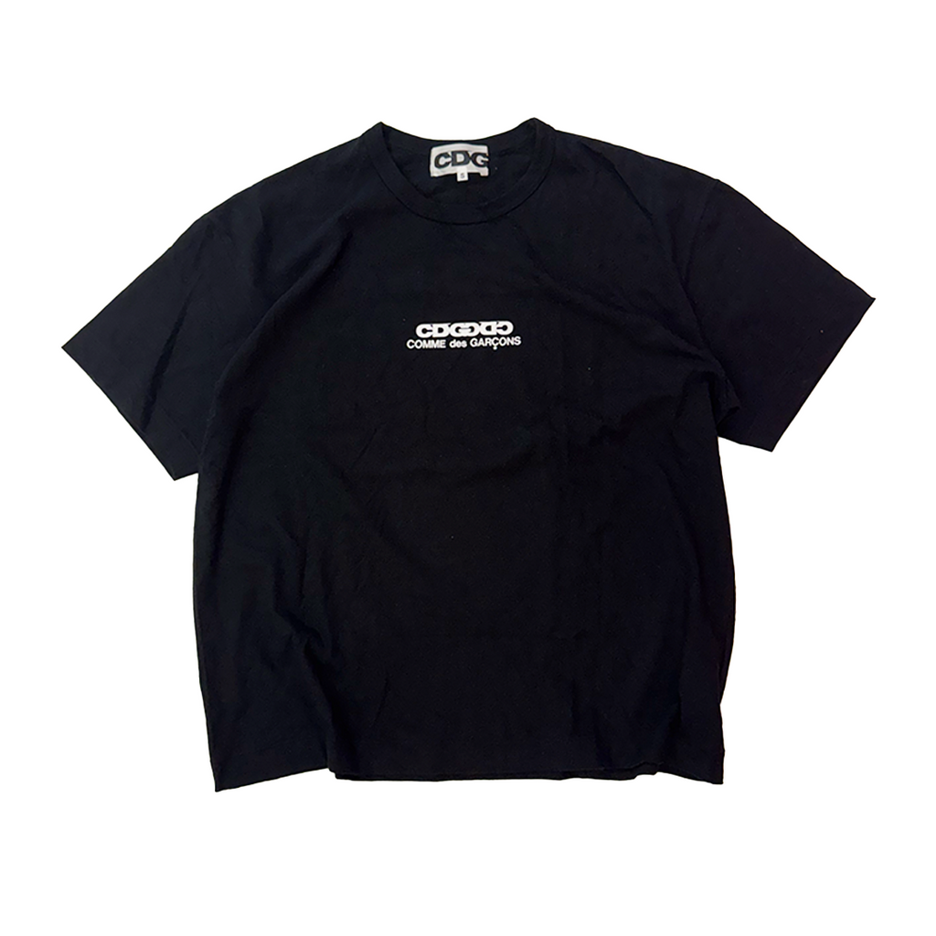 CDG Mid Logo Black Oversized Tee (S)