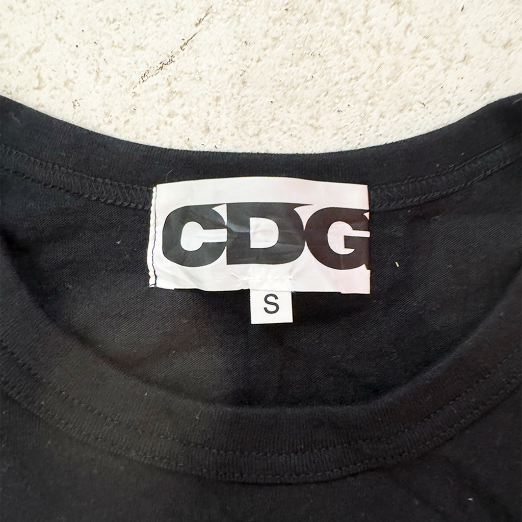 CDG Mid Logo Black Oversized Tee (S)