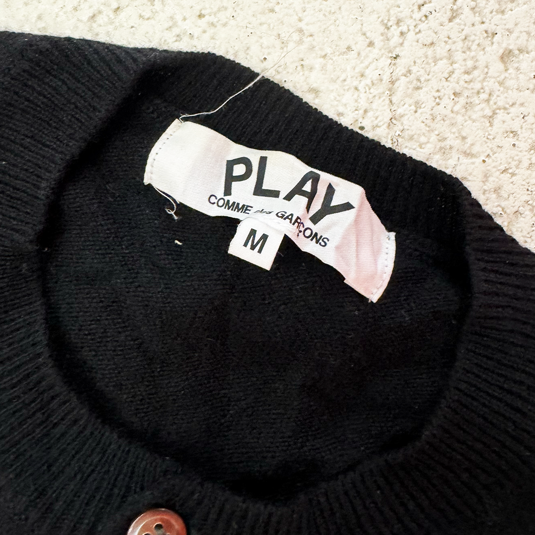 CDG Play Black Womens Cardigan (M)