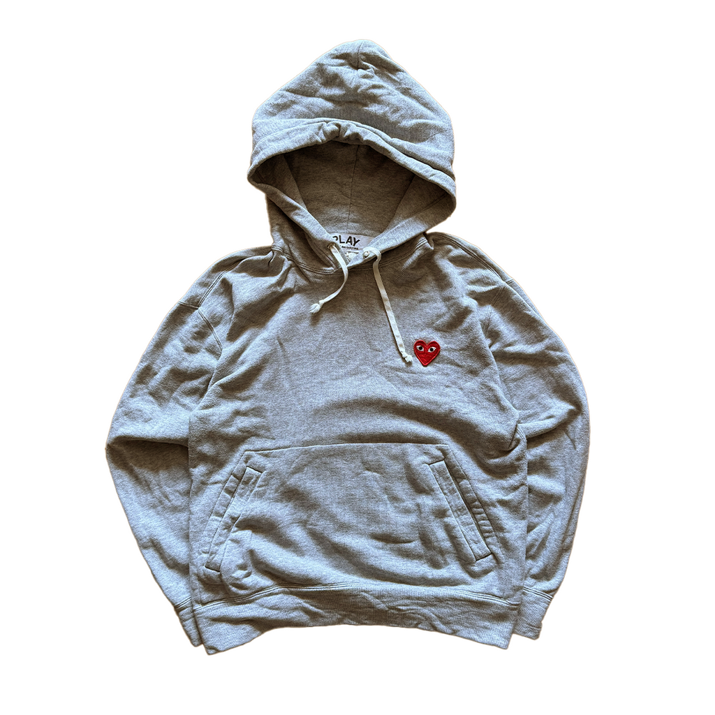 CDG Play Grey Hoodie (M)