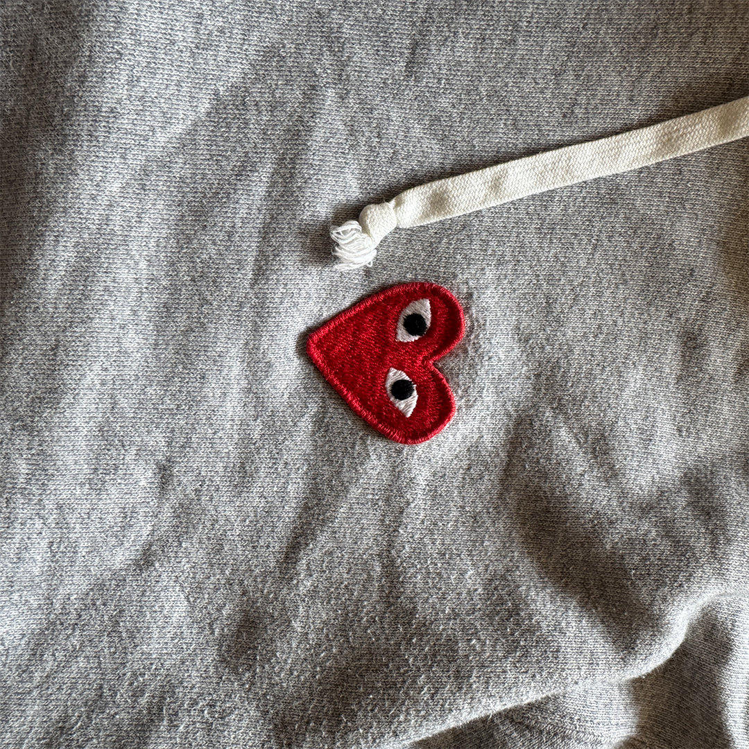 CDG Play Grey Hoodie (M)
