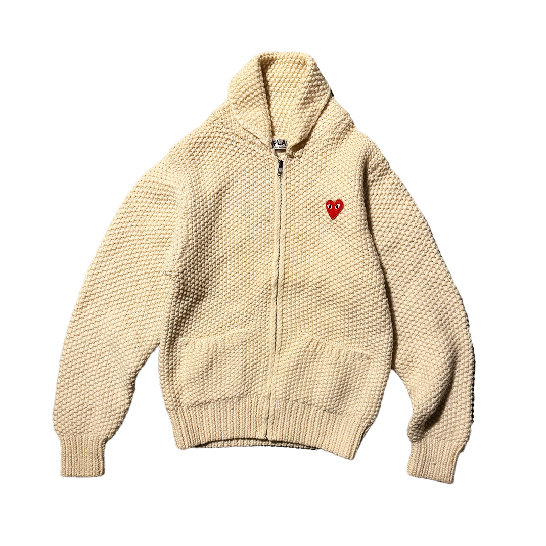 CDG Beige Knitted Sweater (M)