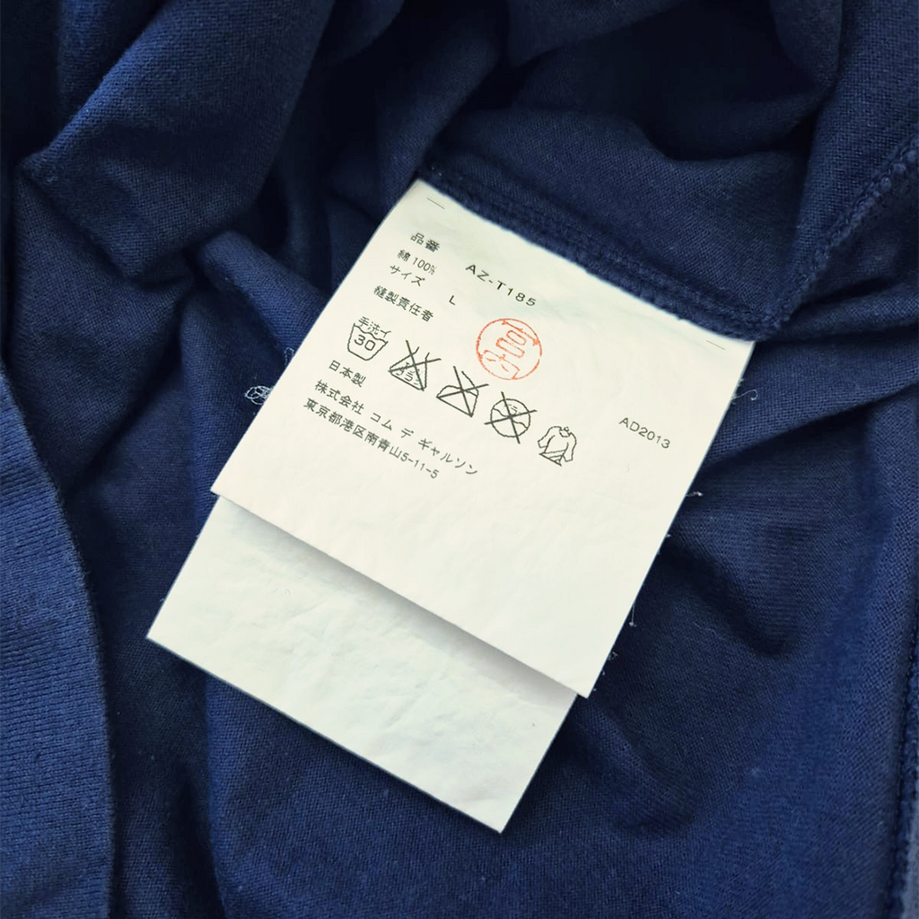 CDG Play 3 Heart Navy Tee (L)