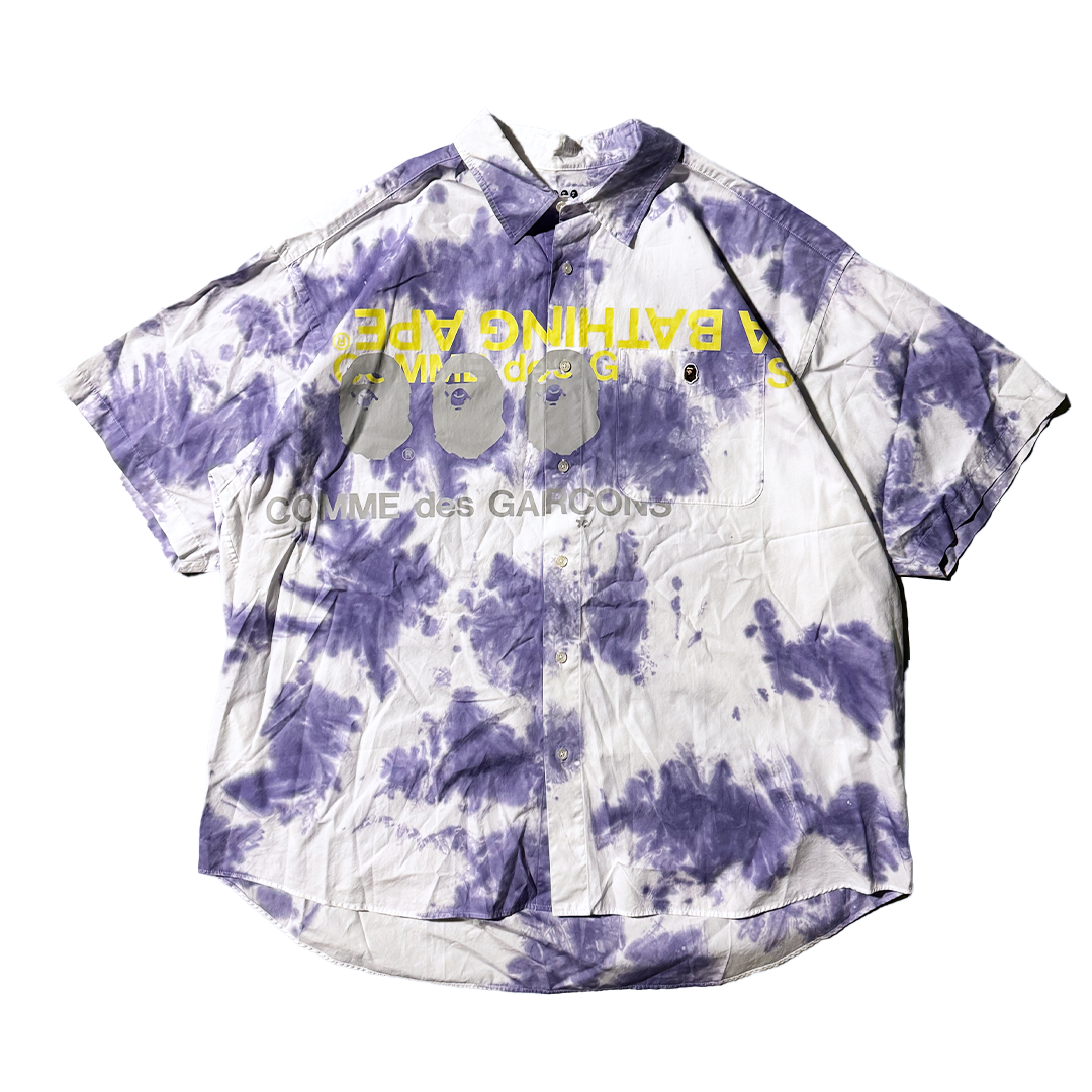 BAPE x CDG Osaka Exclusive Tie & Dye S/S Shirt (XL)