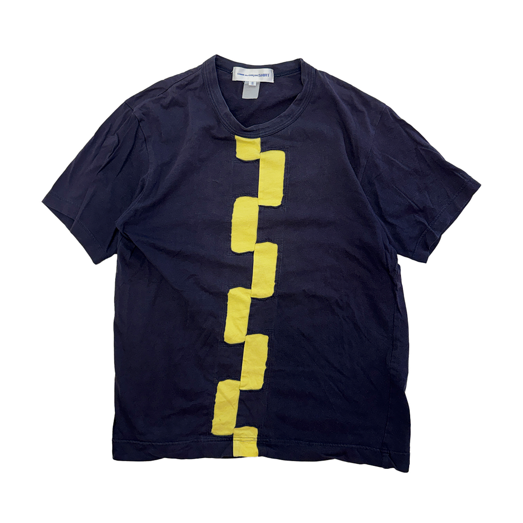 CDG Navy Patchwork Tee (S)