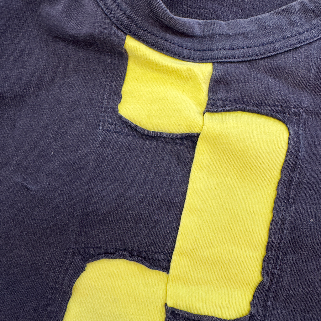 CDG Navy Patchwork Tee (S)