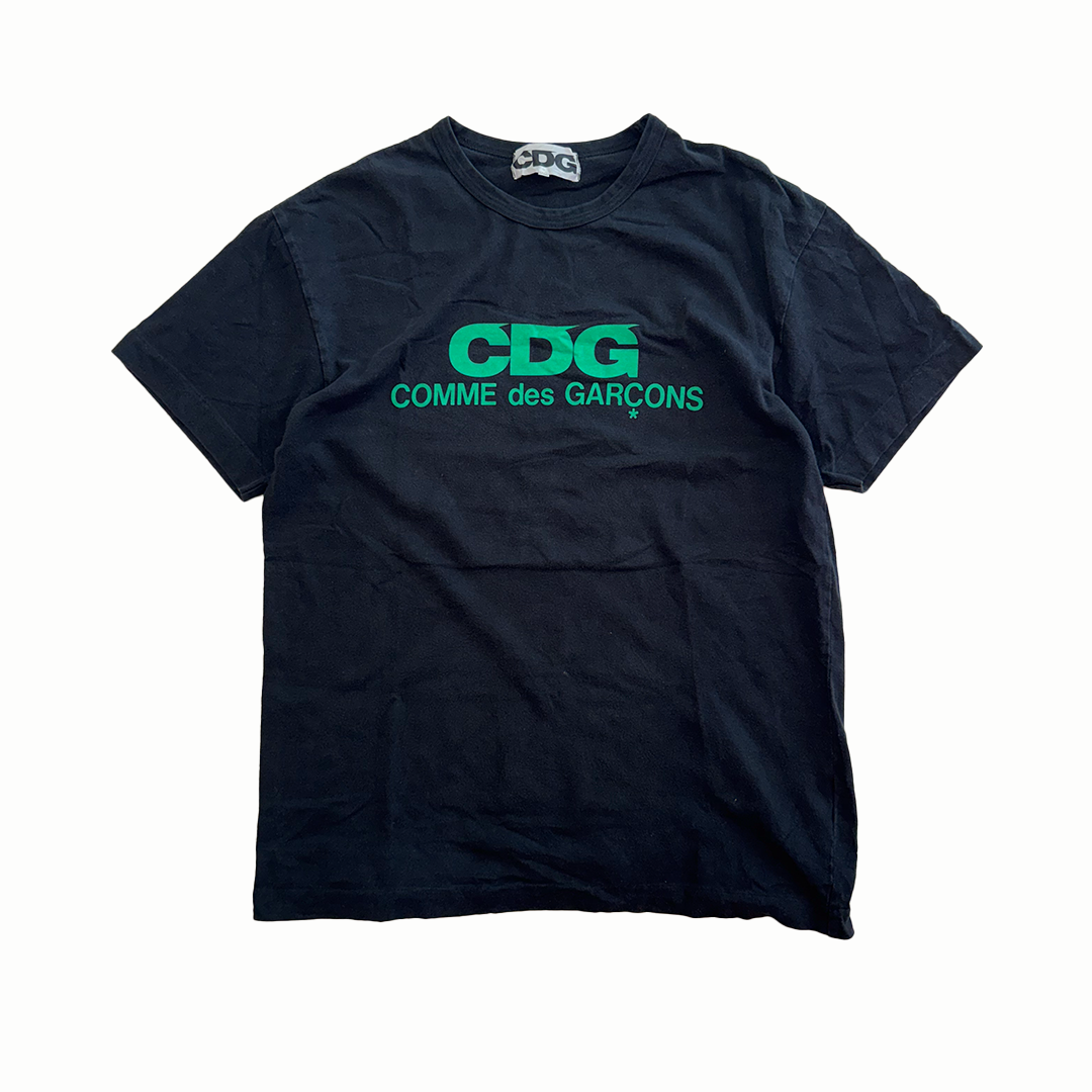 CDG Green Logo Black Tee (XXL)