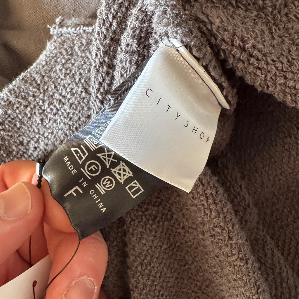 Cityshop Distressed Grey Hoodie (One Size)