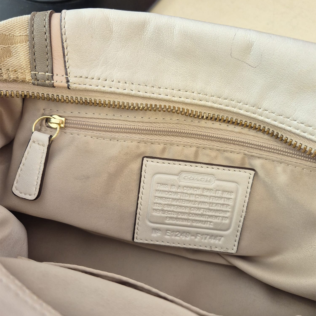 COACH Beige Hand & Shoulder Bag