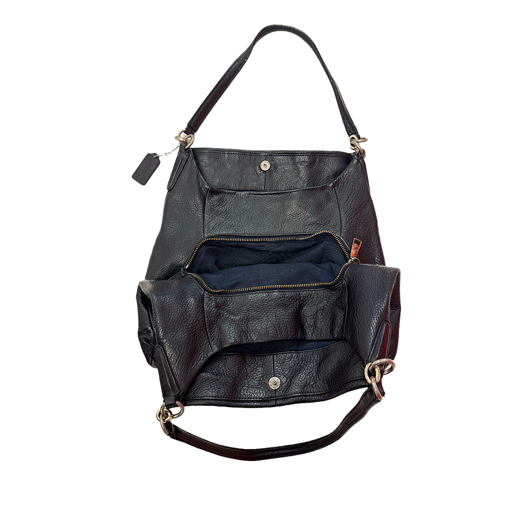 Coach Madison Black Pebbled Leather Bag