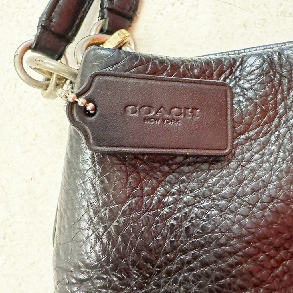 Coach Madison Black Pebbled Leather Bag