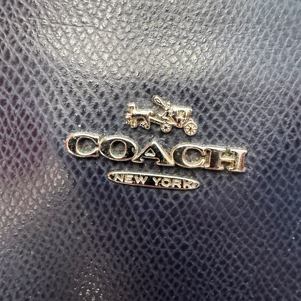 Coach Sac à main en cuir noir