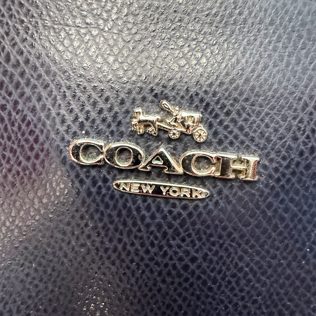 Coach Sac à main en cuir noir