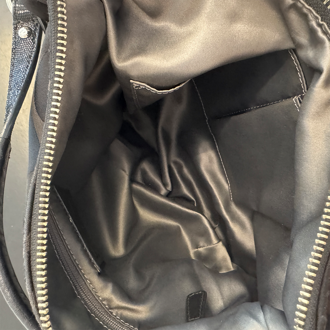 Coach 2-Way Bag Satin Signature Black Y2K