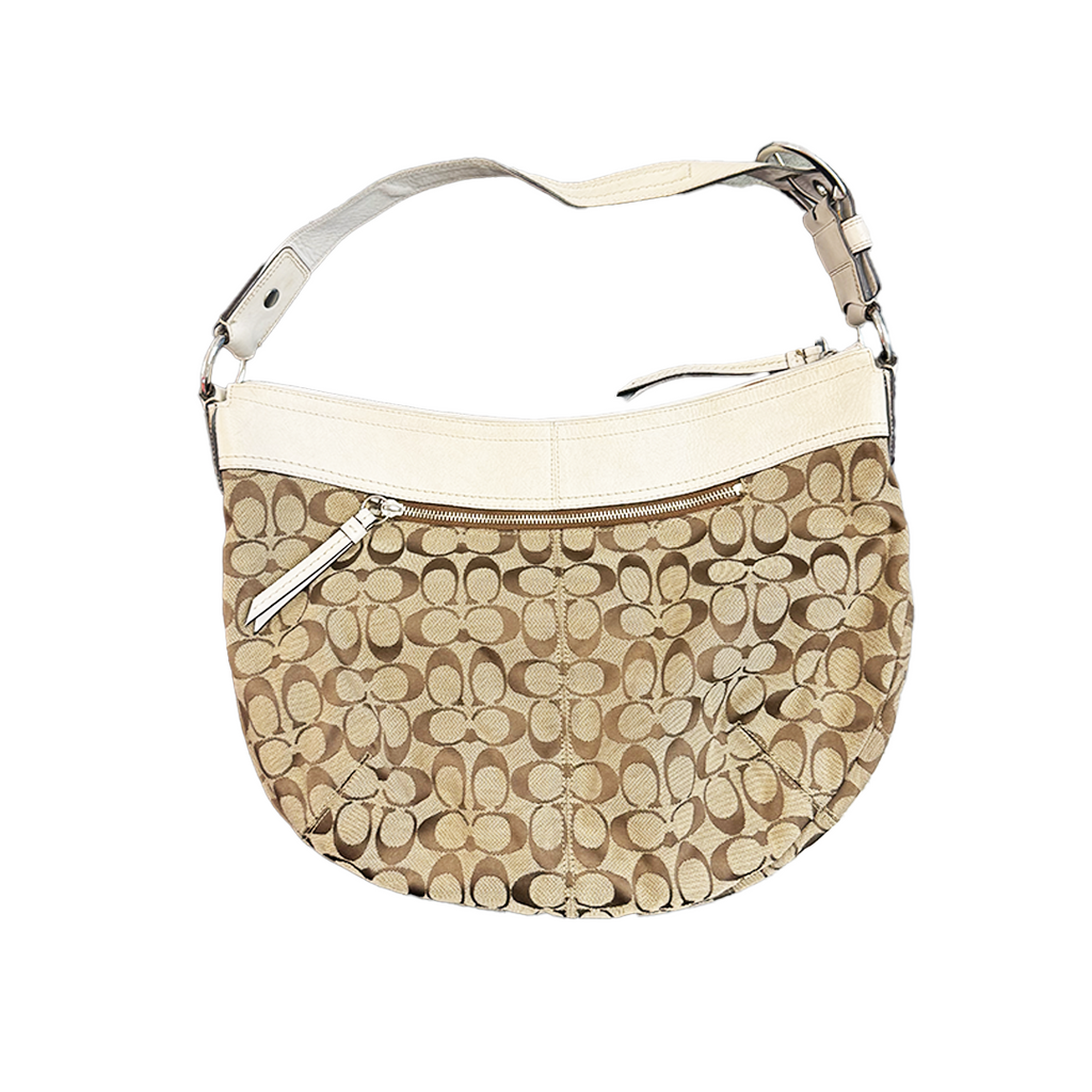 Coach Hobo Signature Beige Bag