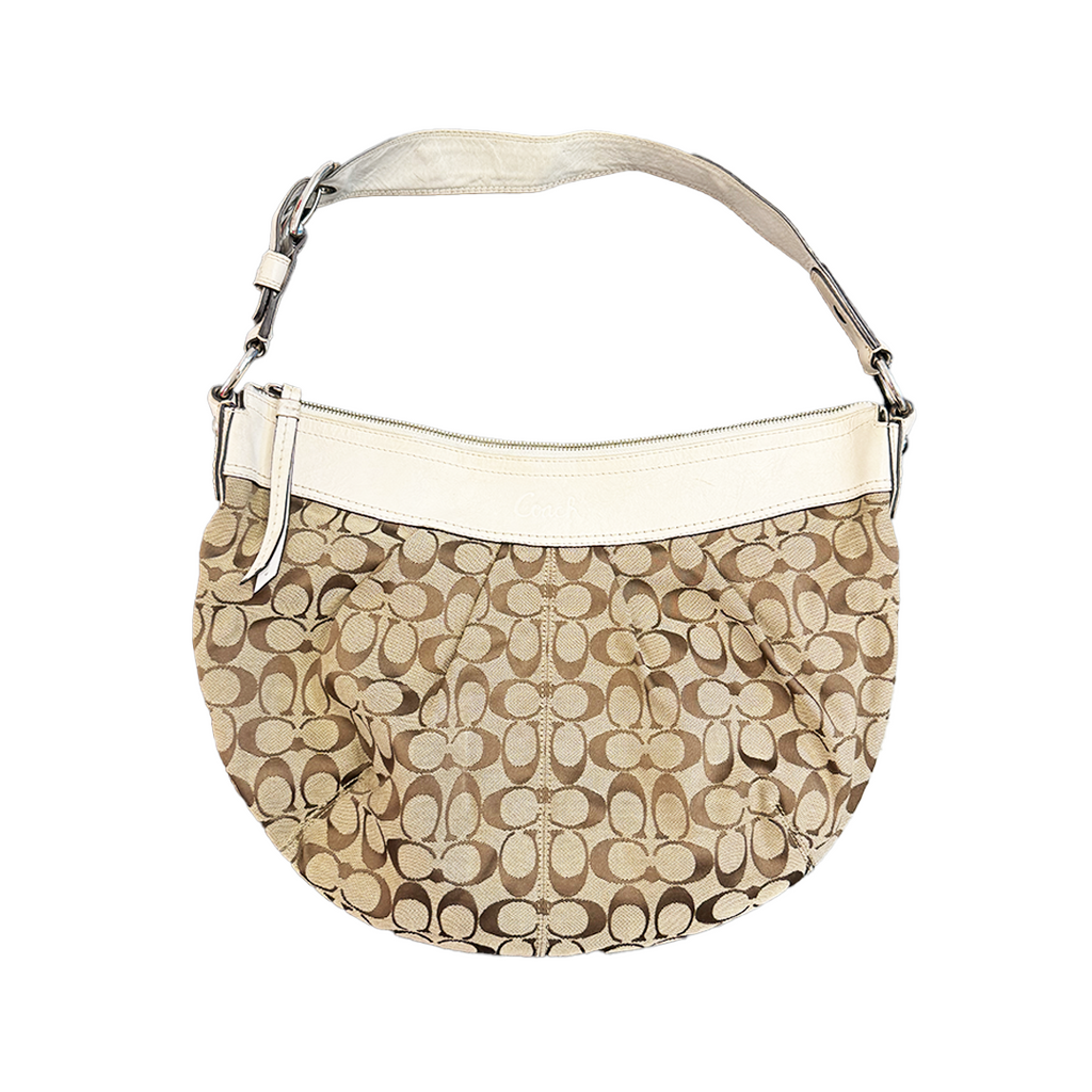 Coach Hobo Signature Beige Bag