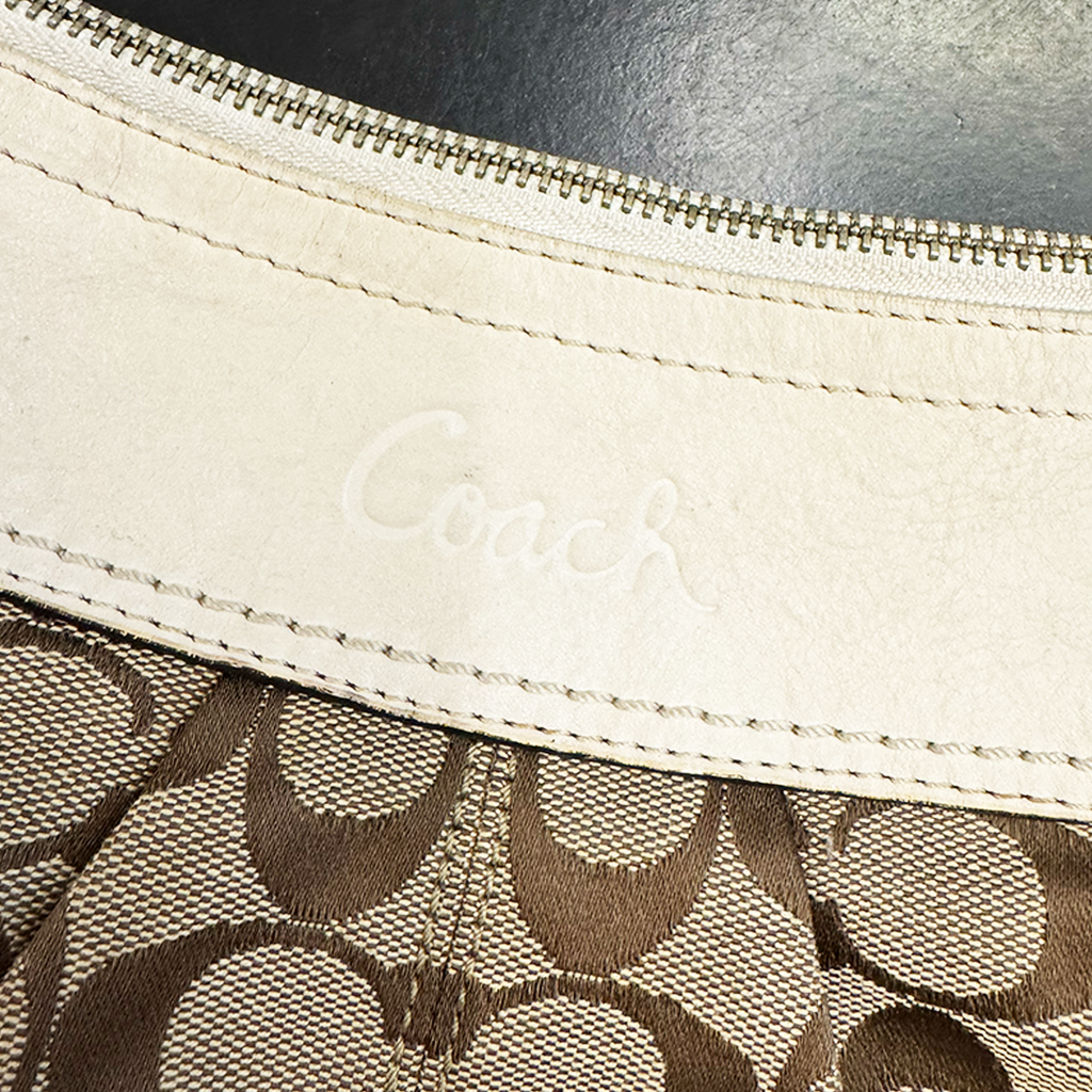 Coach Hobo Signature Beige Bag