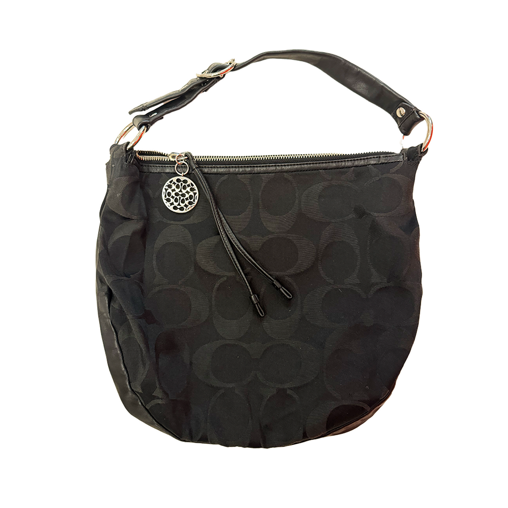Coach Signature Ali Hobo Black Bag