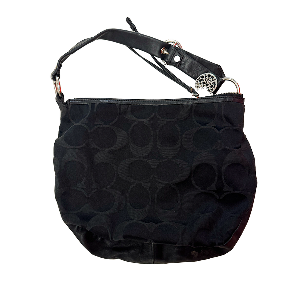 Coach Signature Ali Hobo Black Bag