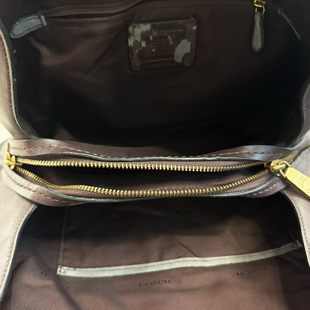 Sac en cuir marron Coach Dalton Signature
