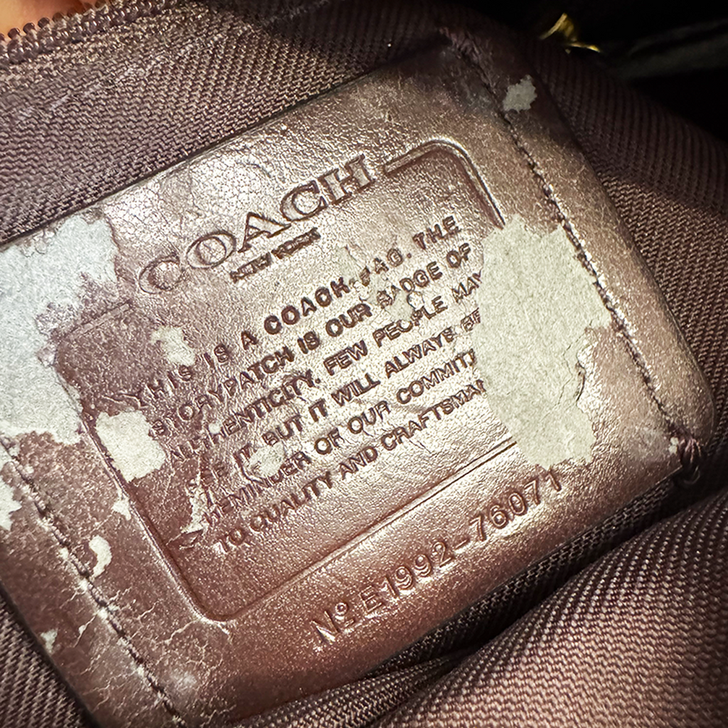 Sac en cuir marron Coach Dalton Signature