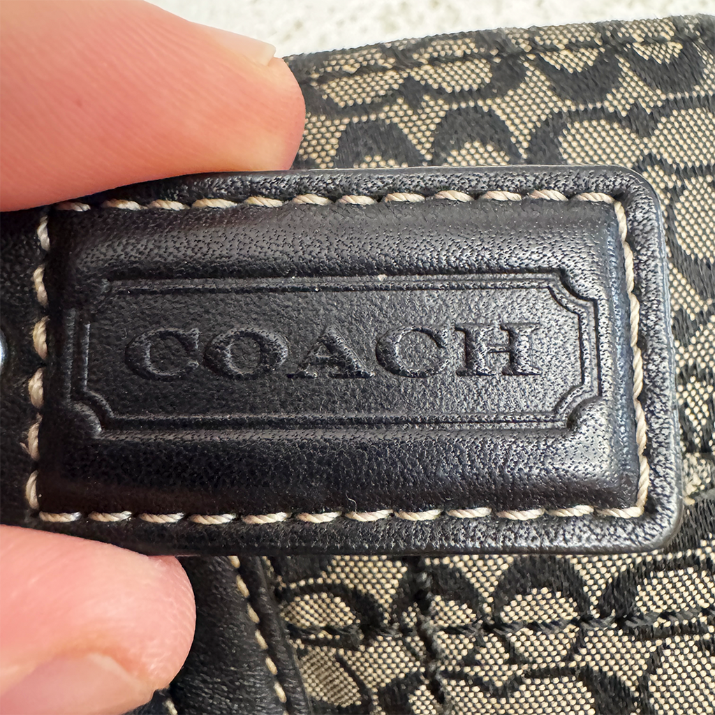 Coach Mini Signature Brown Hand Bag