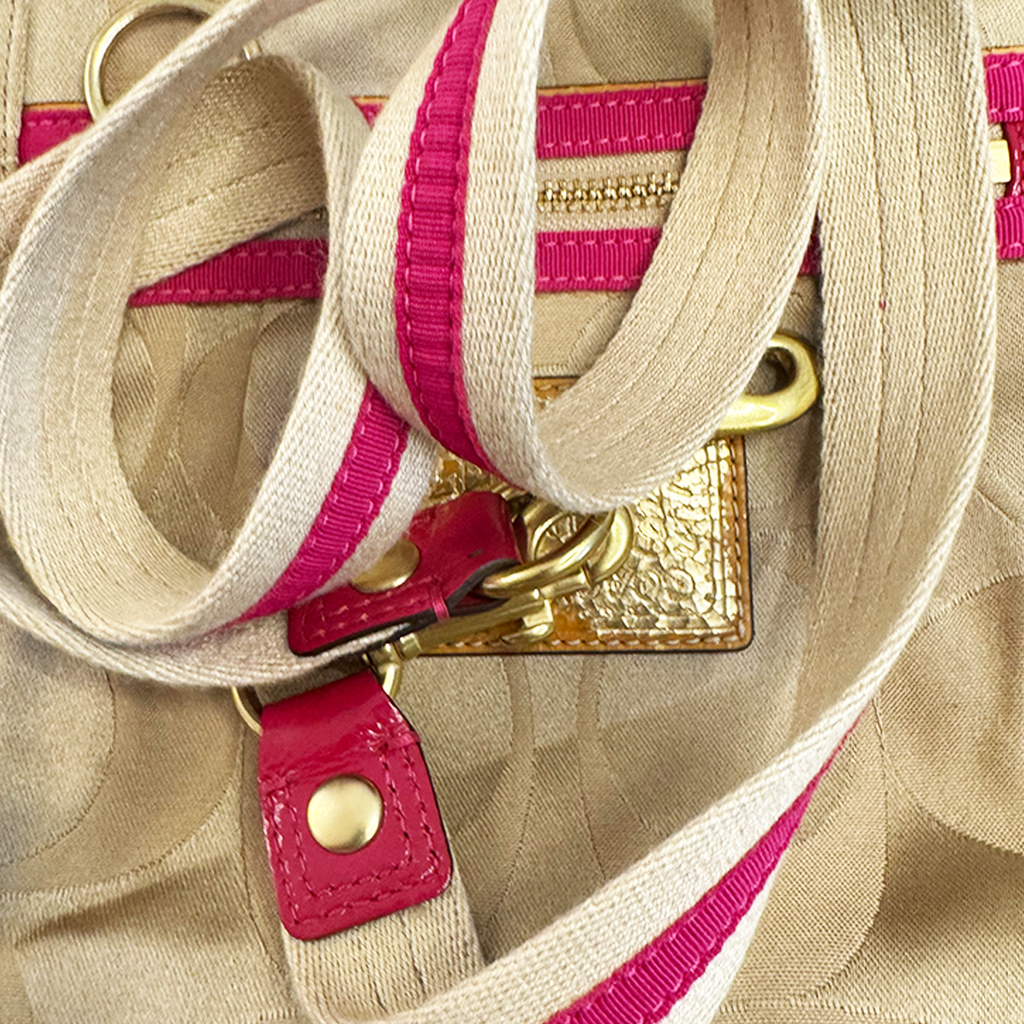 Coach Pink Signature Shoulder Bag