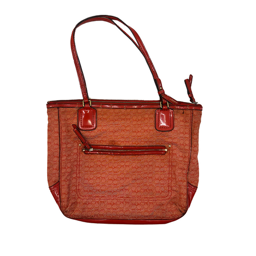 Coach Mini Signature Jacquard Red Bag