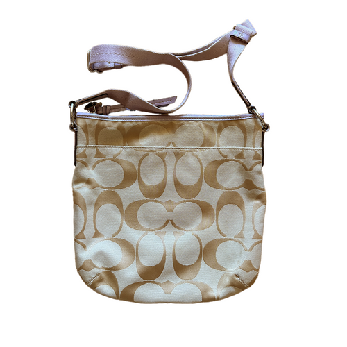 Coach Signature Striped Shoulder Bag