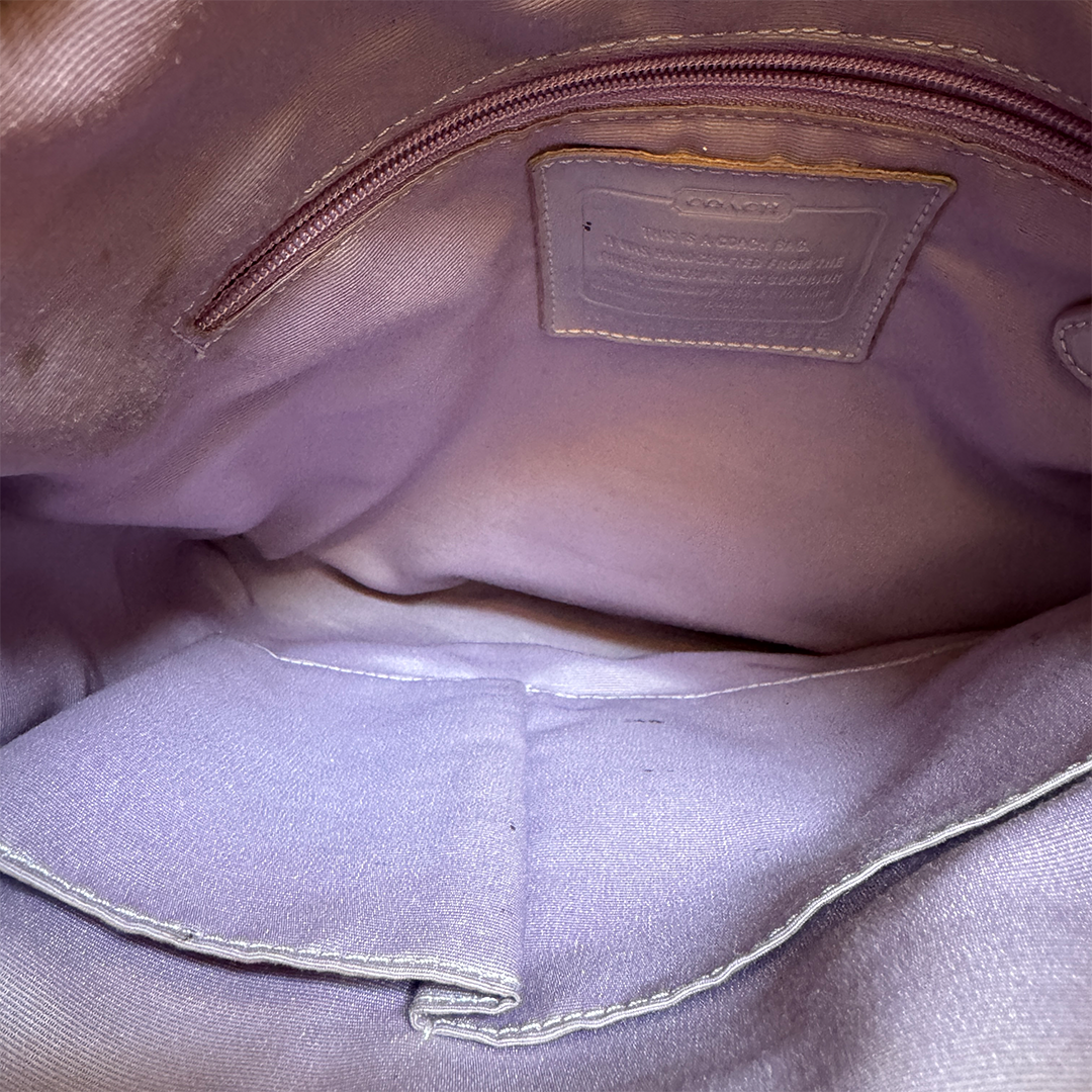 Coach Signature Striped Shoulder Bag