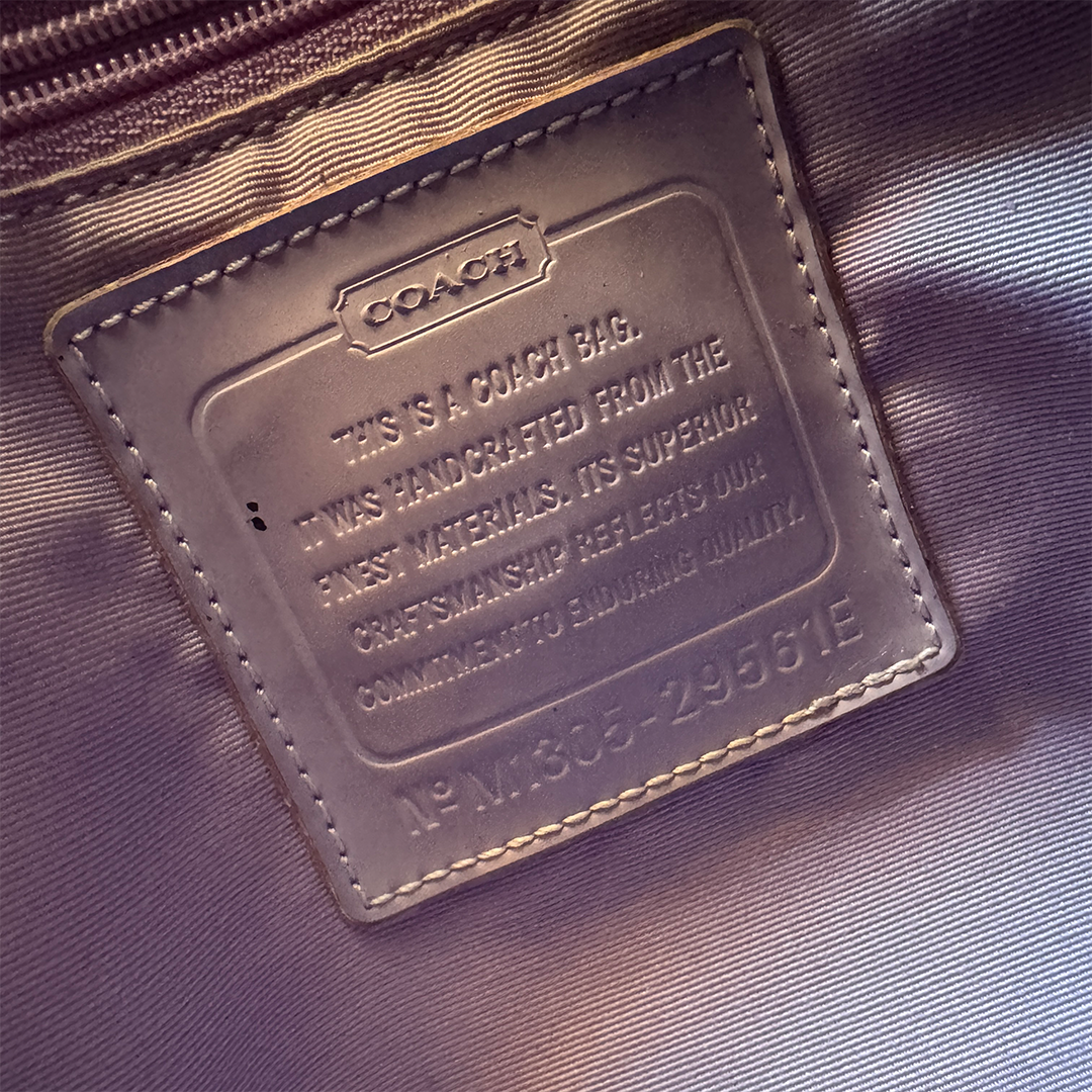 Coach Signature Striped Shoulder Bag