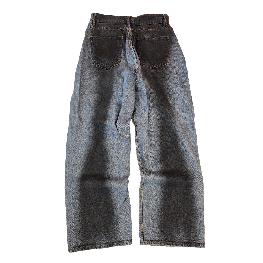 MUSE Gradient Baggy Denim Pants (S)