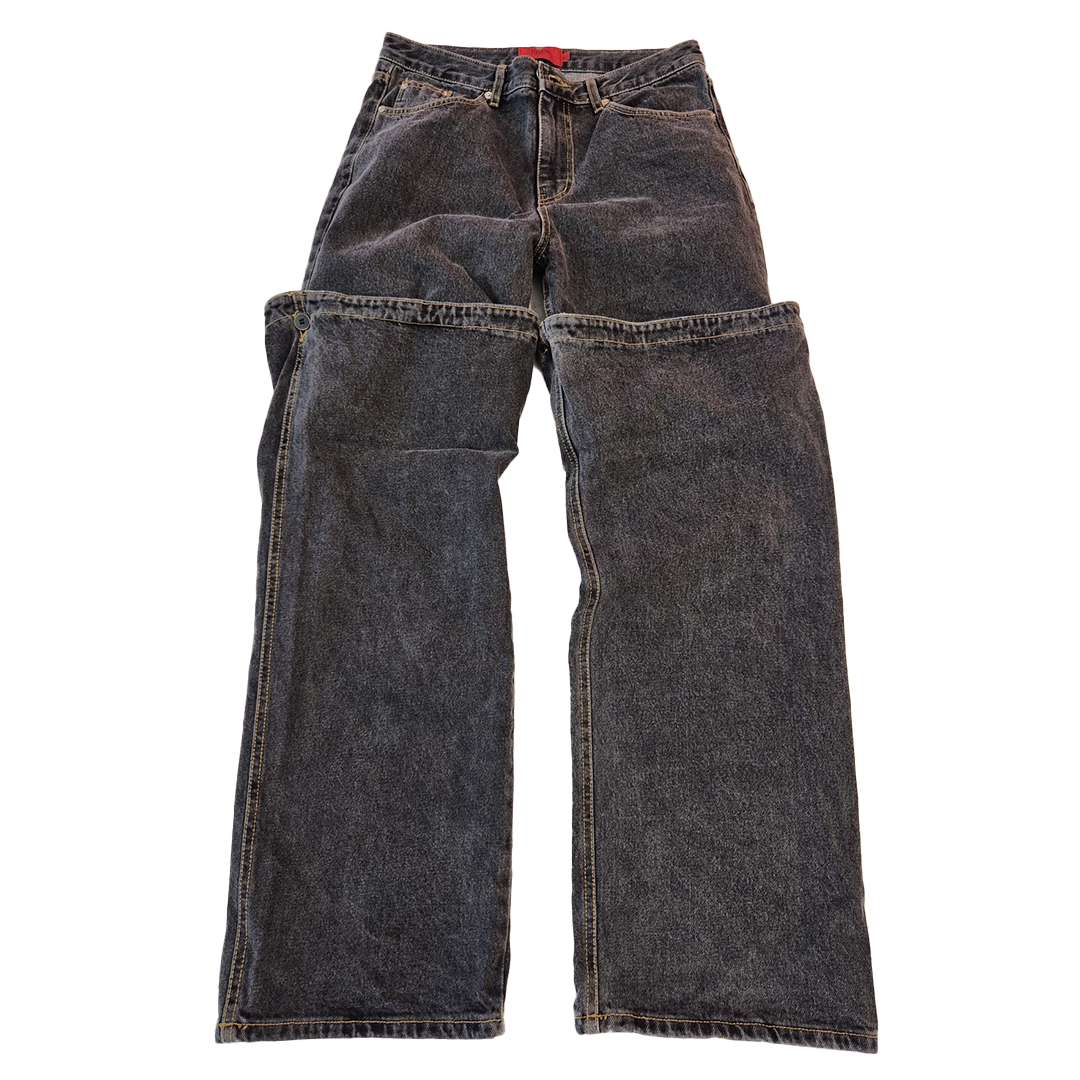 COLN Docking Wide Black Pants (L)