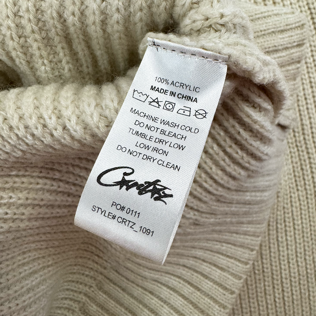 Corteiz VVS Yarn Allstarz Cream Sweater (M)