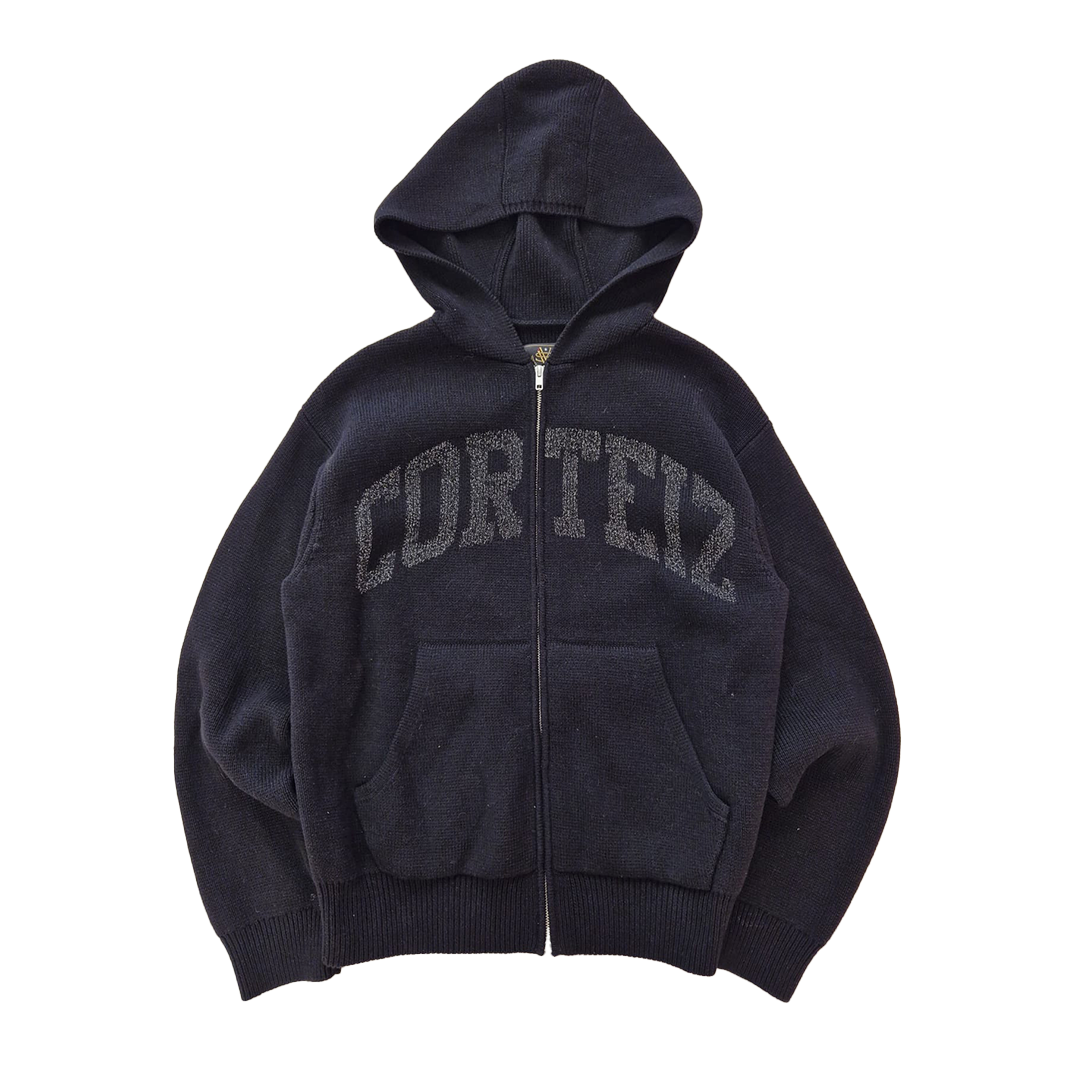 Corteiz Reflective Knit Zip Up Hoodie (M)