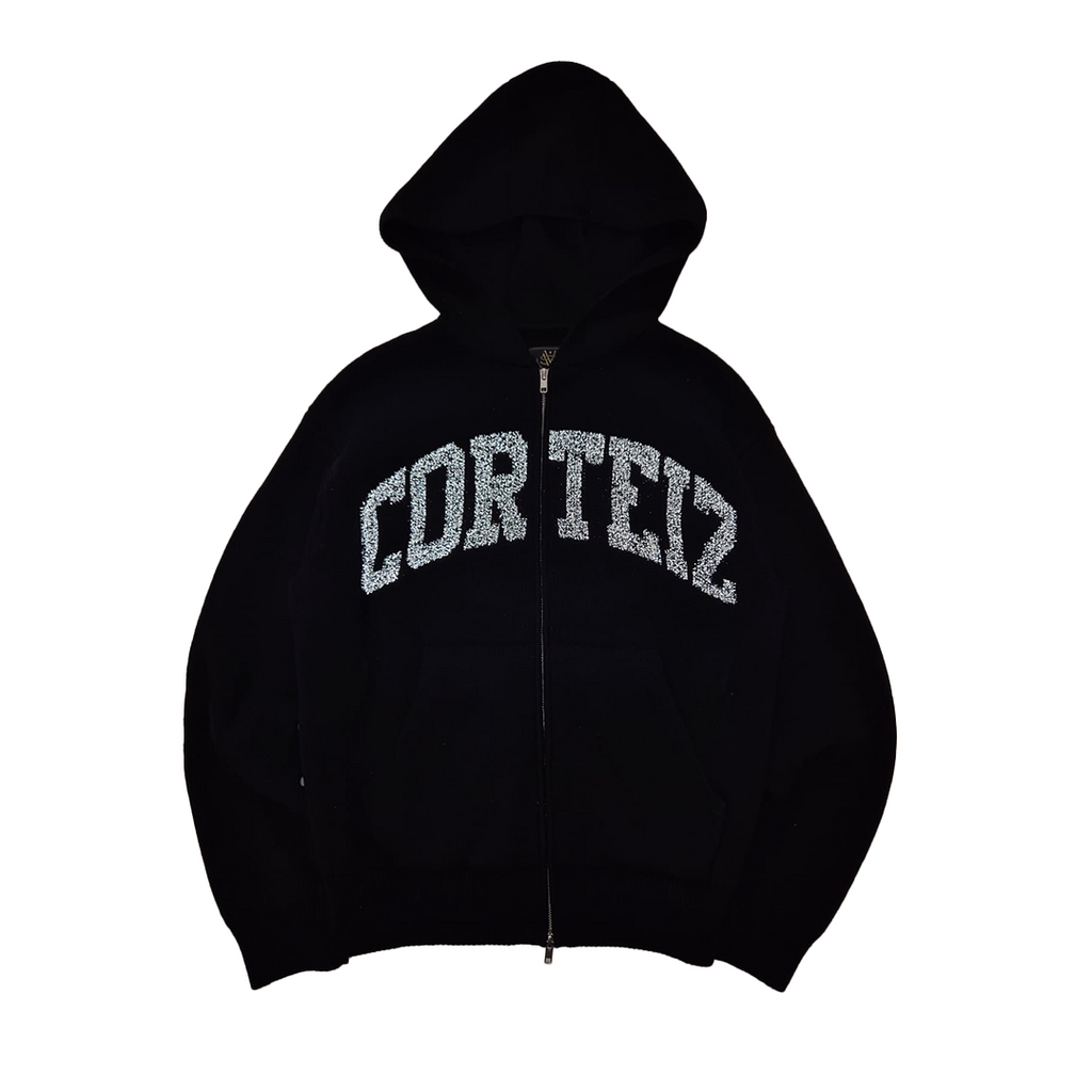Corteiz Reflective Knit Zip Up Hoodie (M)